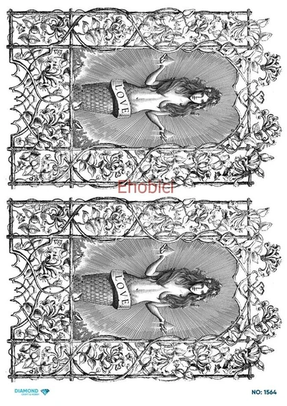 Diamond Pirinç Dekopaj Kağıdı - 1564 ürün görseli 1