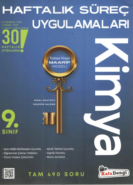 9. Sınıf Kimya 30 Haftalık Süreç Uygulamaları Kafa Dengi ürün görseli 1