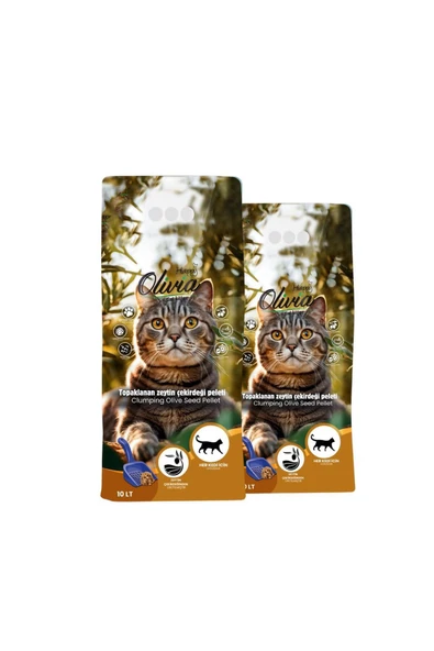 PELET KEDİ KUMU TOPAKLANAN ZEYTİN ÇEKİRDEĞİ PELET KEDİ KUMU 20 LİTRE ürün görseli 1