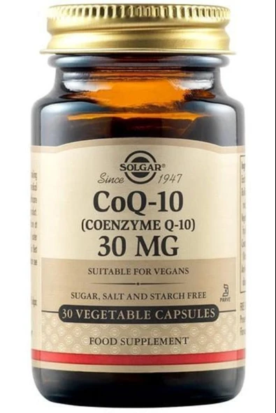 Solgar Coenzyme Q-10 30 mg 30 Kapsül ürün görseli 1