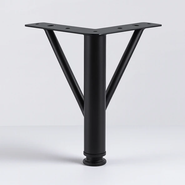 Üçgen 15 cm Siyah Metal Mobilya Ayağı Modern Koltuk Kanepe Dayanıklı Tv Ünitesi Ayağı Ayakları ürün görseli 1