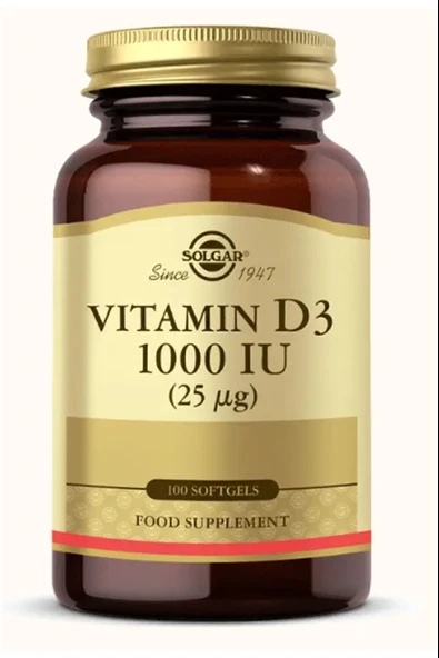 Solgar Vitamin D3 1000ıu 100 Kapsül ürün görseli 1