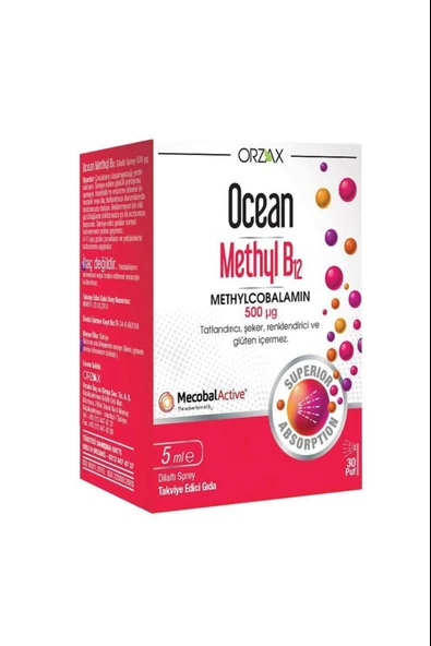 Ocean Methyl B12 Sprey 500 mcg 5 ml ürün görseli 1