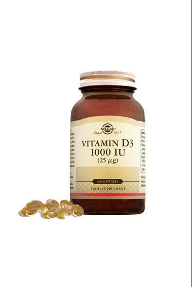Solgar Vitamin D3 1000ıu 100 Kapsül ürün görseli 1
