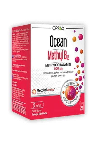 Ocean Methyl B12 Sprey 500 mcg 5 ml ürün görseli 1