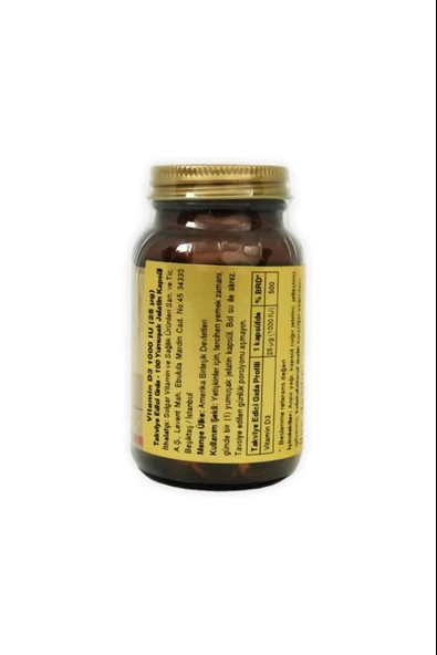 Solgar Vitamin D3 1000ıu 100 Kapsül - Resim 2
