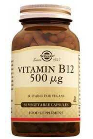Solgar Vitamin B12 500 mcg 50 Kapsül ürün görseli 1