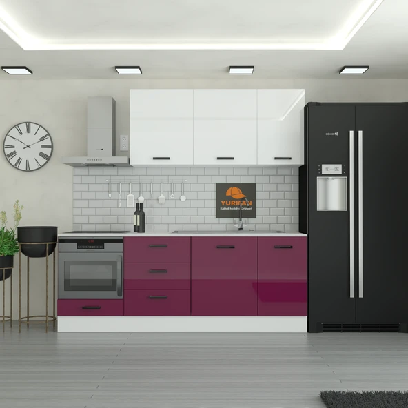 225 cm Mutfak Dolabı  MDF Kapak Tezgah Dahil YRKN225 102 ürün görseli 1