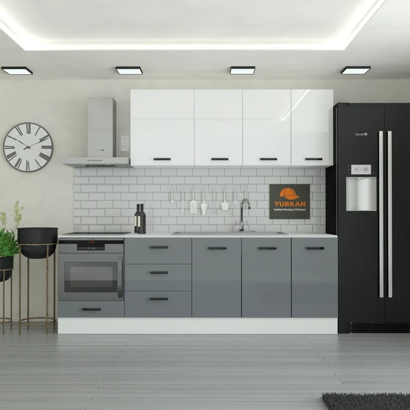 250 cm Mutfak Dolabı  MDF Kapak Tezgah Dahil YRKN250 98 ürün görseli 1