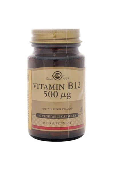 Solgar Vitamin B12 500 mcg 50 Kapsül ürün görseli 1