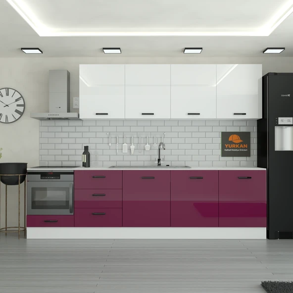 300 cm Mutfak Dolabı  MDF Kapak Tezgah Dahil YRKN300 102 ürün görseli 1