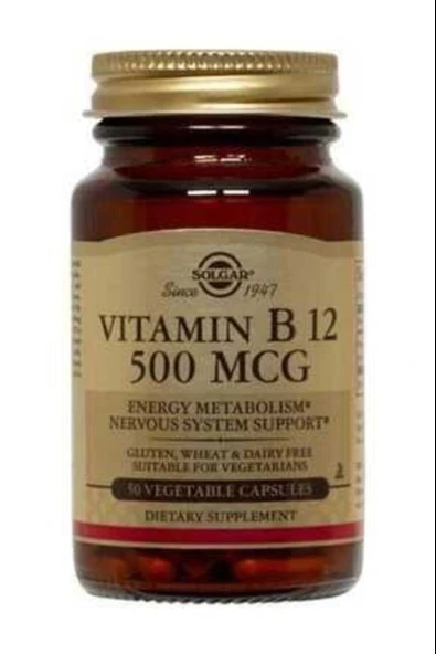 Solgar Vitamin B12 500 mcg 50 Kapsül ürün görseli 1