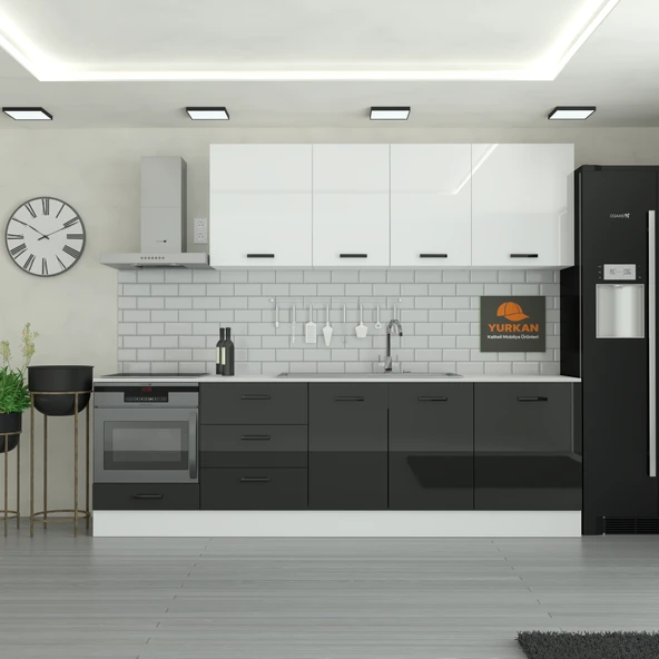 265 cm Mutfak Dolabı  MDF Kapak Tezgah Dahil YRKN265 99 ürün görseli 1