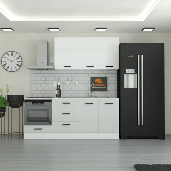 205 cm Mutfak Dolabı  MDF Kapak Tezgah Dahil YRKN205 100 ürün görseli 1