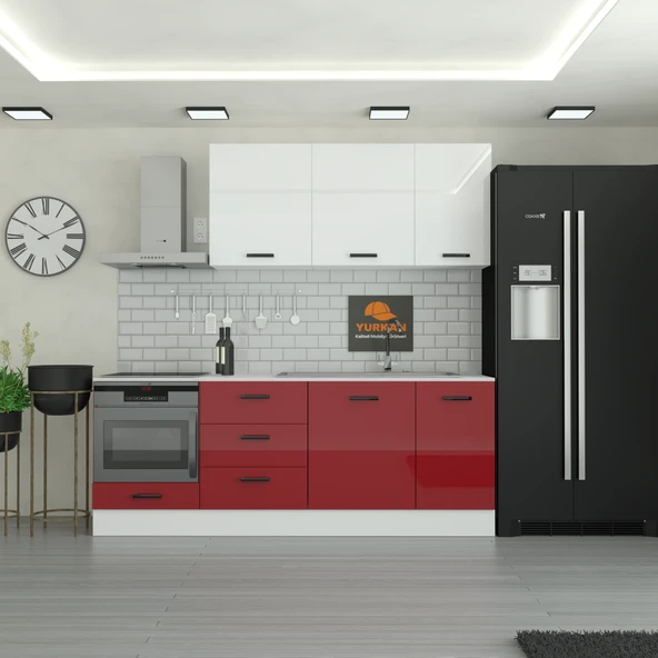 230 cm Mutfak Dolabı  MDF Kapak Tezgah Dahil YRKN230 101 ürün görseli 1