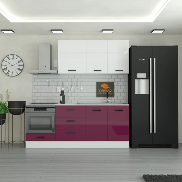 220 cm Mutfak Dolabı  MDF Kapak Tezgah Dahil YRKN220 102 ürün görseli 1