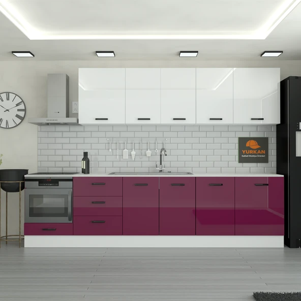 300 cm Mutfak Dolabı  MDF Kapak Tezgah Dahil YRKN315 102 ürün görseli 1