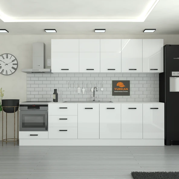 285 cm Mutfak Dolabı  MDF Kapak Tezgah Dahil YRKN285 97 ürün görseli 1