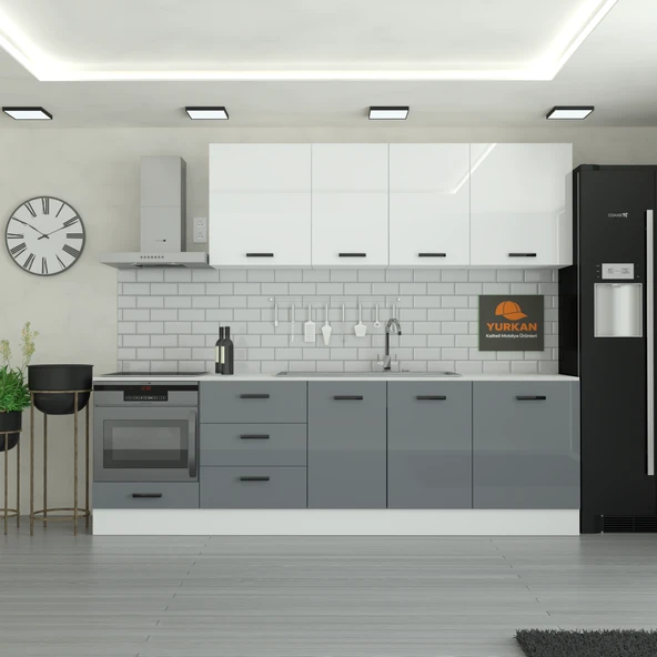 270 cm Mutfak Dolabı  MDF Kapak Tezgah Dahil YRKN270 98 ürün görseli 1