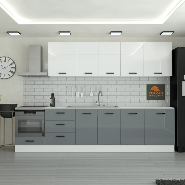 300 cm Mutfak Dolabı  MDF Kapak Tezgah Dahil YRKN310 98 ürün görseli 1