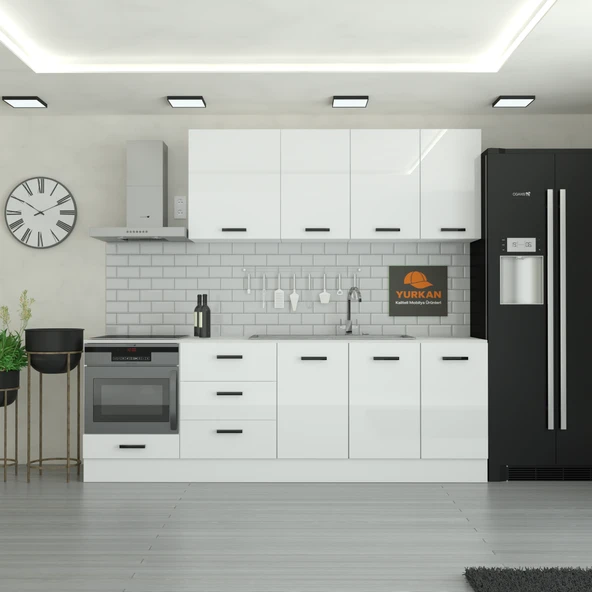 250 cm Mutfak Dolabı  MDF Kapak Tezgah Dahil YRKN250 97 ürün görseli 1