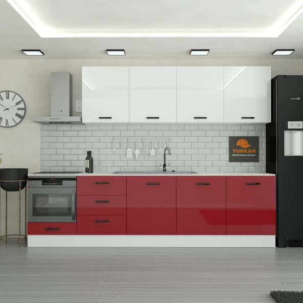 300 cm Mutfak Dolabı  MDF Kapak Tezgah Dahil YRKN300 101 ürün görseli 1