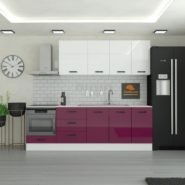 250 cm Mutfak Dolabı  MDF Kapak Tezgah Dahil YRKN250 102 ürün görseli 1