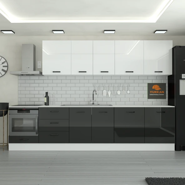 300 cm Mutfak Dolabı  MDF Kapak Tezgah Dahil YRKN320 99 ürün görseli 1