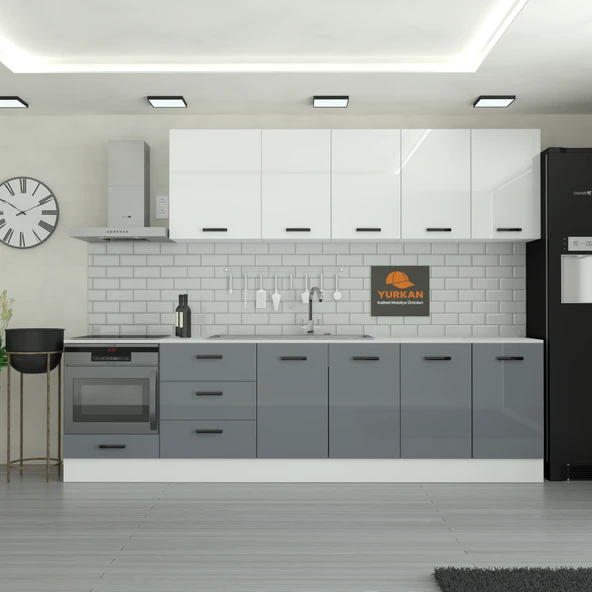 295 cm Mutfak Dolabı  MDF Kapak Tezgah Dahil YRKN295 98 ürün görseli 1