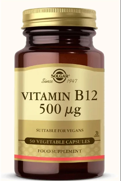 Solgar Vitamin B12 500 mcg 50 Kapsül ürün görseli 1