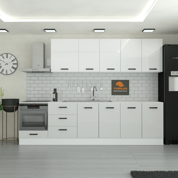 295 cm Mutfak Dolabı  MDF Kapak Tezgah Dahil YRKN295 100 ürün görseli 1