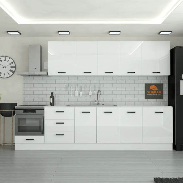 300 cm Mutfak Dolabı  MDF Kapak Tezgah Dahil YRKN315 97 ürün görseli 1