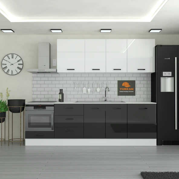 260 cm Mutfak Dolabı  MDF Kapak Tezgah Dahil YRKN260 99 ürün görseli 1