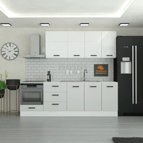 250 cm Mutfak Dolabı  MDF Kapak Tezgah Dahil YRKN250 100 ürün görseli 1