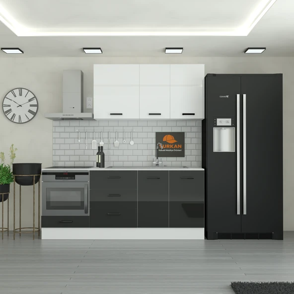 210 cm Mutfak Dolabı  MDF Kapak Tezgah Dahil YRKN210 99 ürün görseli 1
