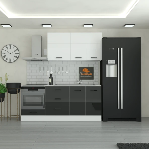 200 cm Mutfak Dolabı  MDF Kapak Tezgah Dahil YRKN200 99 ürün görseli 1