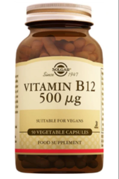 Solgar Vitamin B12 500 mcg 50 Kapsül ürün görseli 1