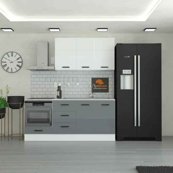 195 cm Mutfak Dolabı  MDF Kapak Tezgah Dahil YRKN195 98 ürün görseli 1