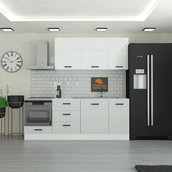 225 cm Mutfak Dolabı  MDF Kapak Tezgah Dahil YRKN225 100 ürün görseli 1