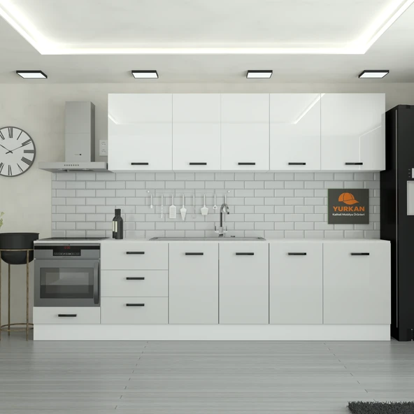 300 cm Mutfak Dolabı  MDF Kapak Tezgah Dahil YRKN305 100 ürün görseli 1