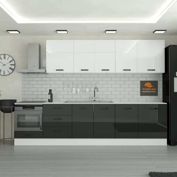 300 cm Mutfak Dolabı  MDF Kapak Tezgah Dahil YRKN305 99 ürün görseli 1