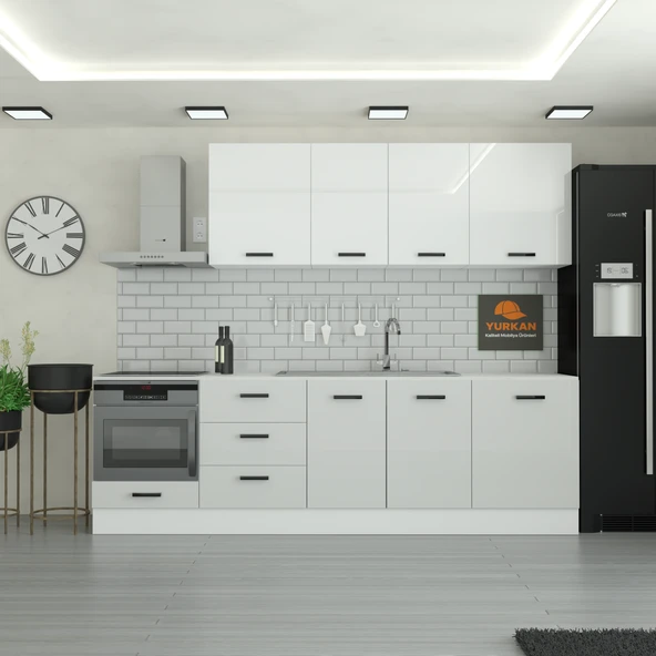 265 cm Mutfak Dolabı  MDF Kapak Tezgah Dahil YRKN265 100 ürün görseli 1