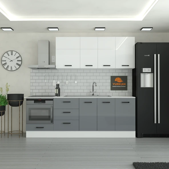 235 cm Mutfak Dolabı  MDF Kapak Tezgah Dahil YRKN235 98 ürün görseli 1