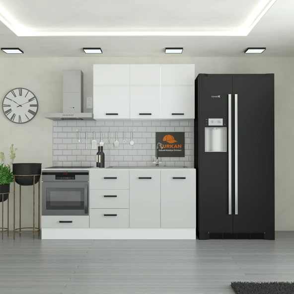 195 cm Mutfak Dolabı  MDF Kapak Tezgah Dahil YRKN195 100 ürün görseli 1
