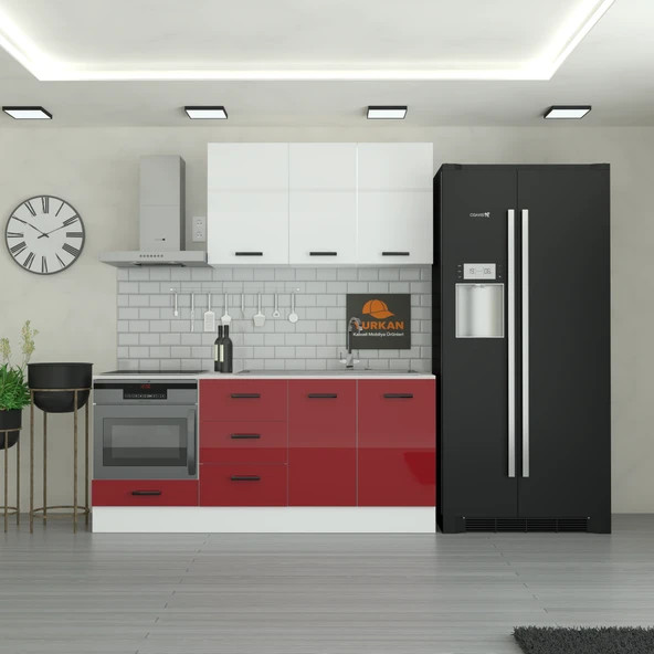 195 cm Mutfak Dolabı  MDF Kapak Tezgah Dahil YRKN195 101 ürün görseli 1