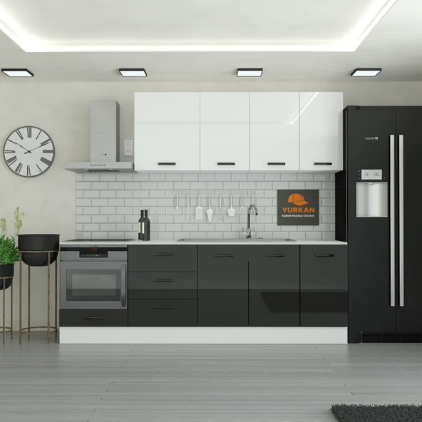 245 cm Mutfak Dolabı  MDF Kapak Tezgah Dahil YRKN245 99 ürün görseli 1