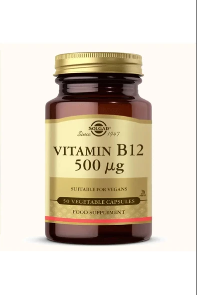 Solgar Vitamin B12 500 mcg 50 Kapsül ürün görseli 1