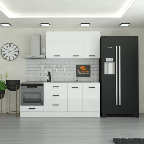215 cm Mutfak Dolabı  MDF Kapak Tezgah Dahil YRKN215 97 ürün görseli 1