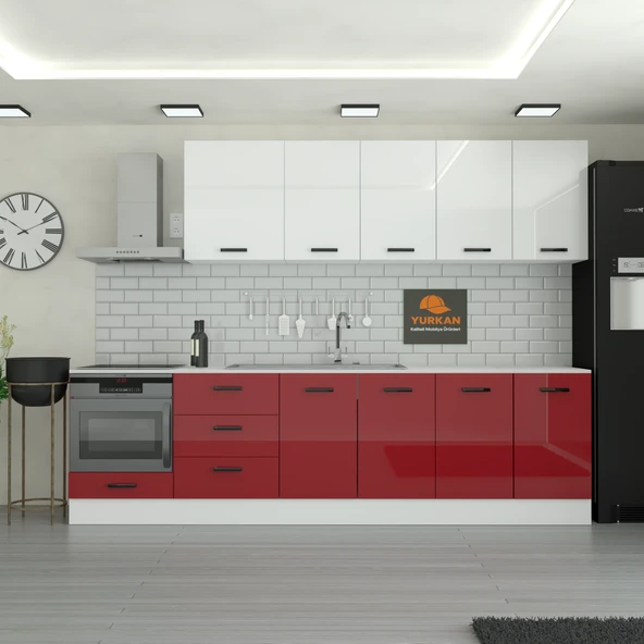 290 cm Mutfak Dolabı  MDF Kapak Tezgah Dahil YRKN290 101 ürün görseli 1