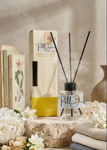 Pelldio White Flowers Çubuklu Oda Kokusu 110ml ürün görseli 1